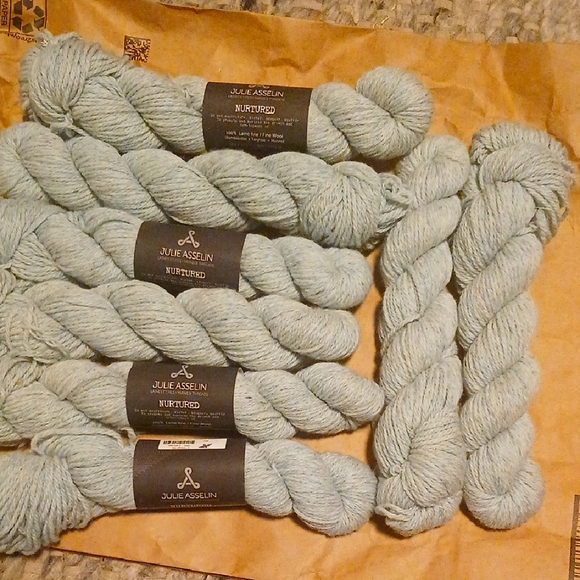 8 Skeins Of Julie Asselin Nurtured Yarn in Light Blue - Picture 2 of 5
